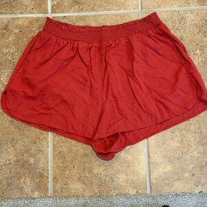 HR Linen Burnt Red Shorts
